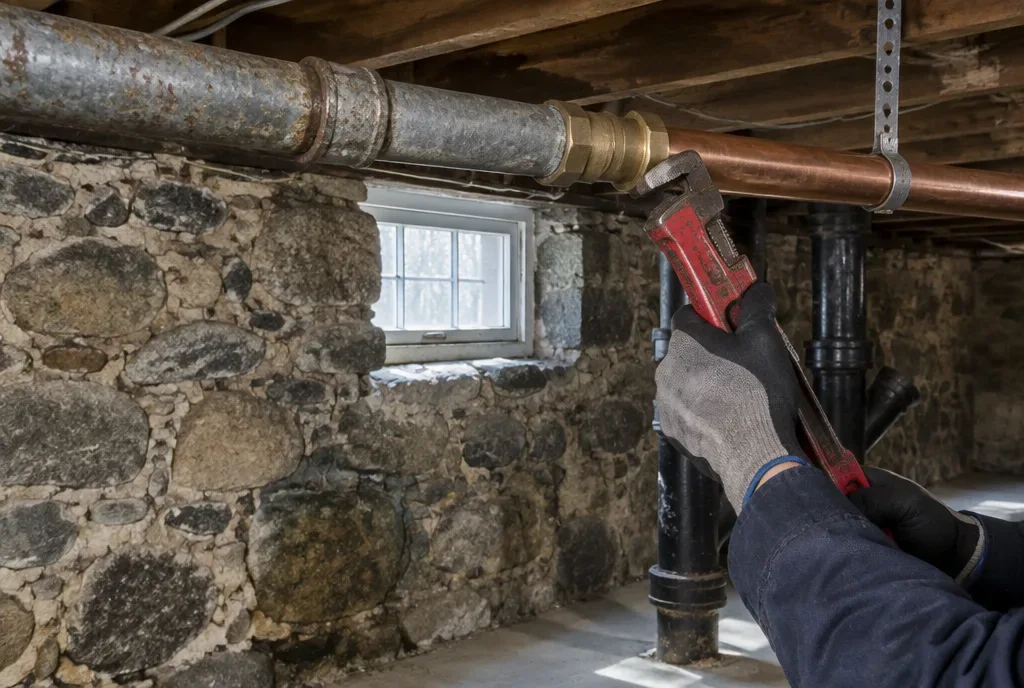 Signs of a concealed water leak inspected by Prime Plumbing in a Greater Boston home