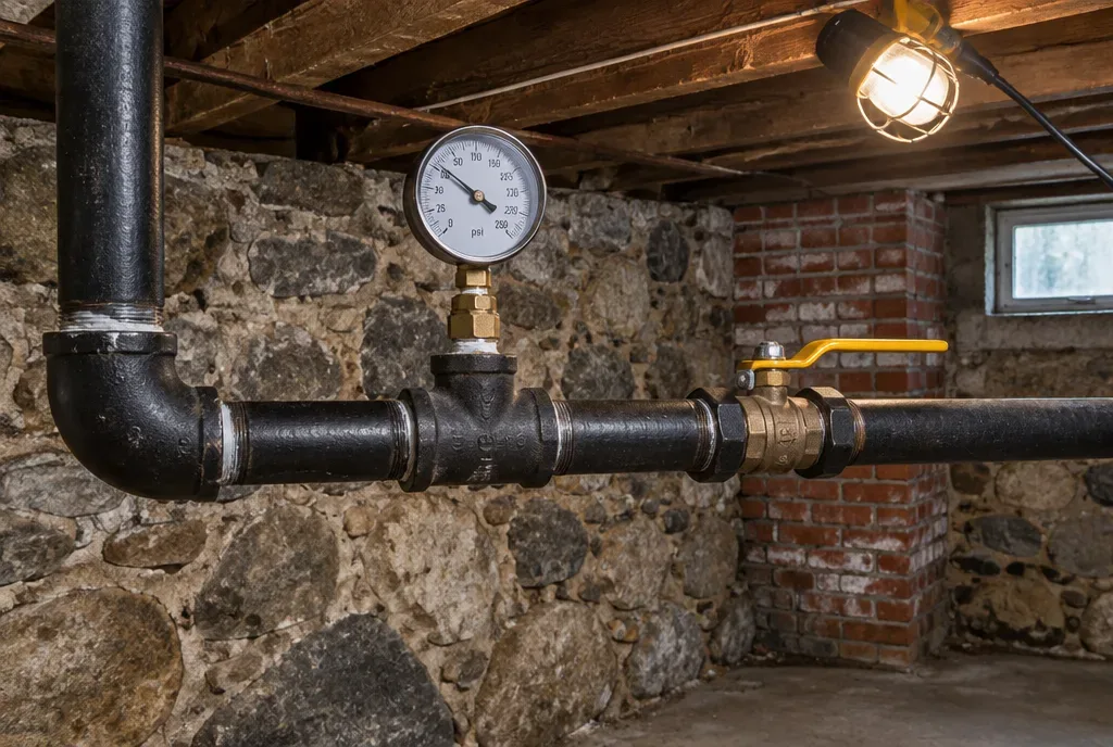 Prime Plumbing technician repairing a located leak with a minimal opening in a Greater Boston home